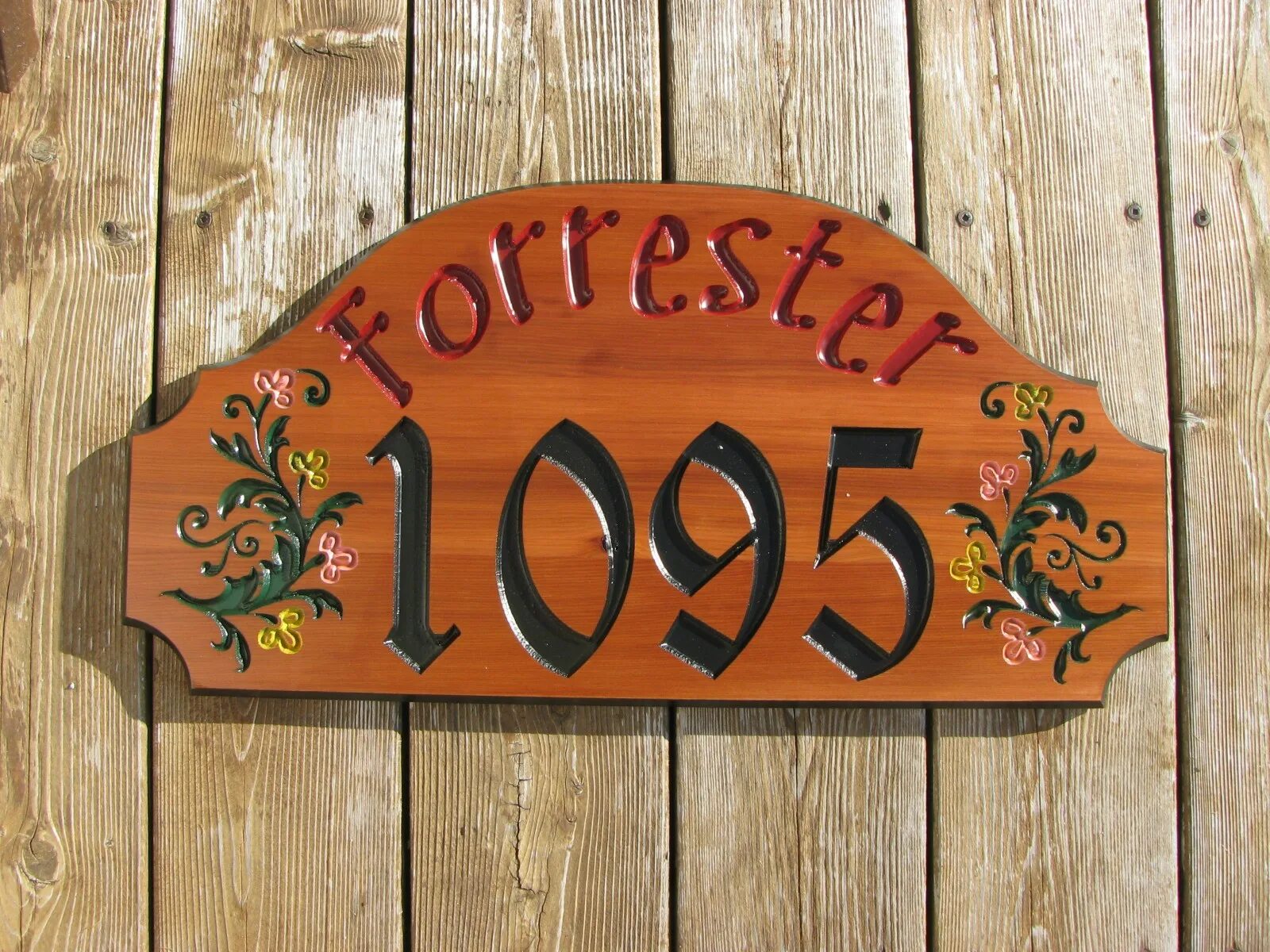 Wooden address. Address sign. Address name Plate. Plaques & signs.