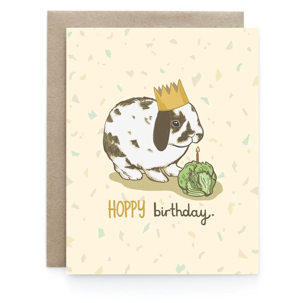 Bunny Birthday Card. Bunny Happy Birthday Card.