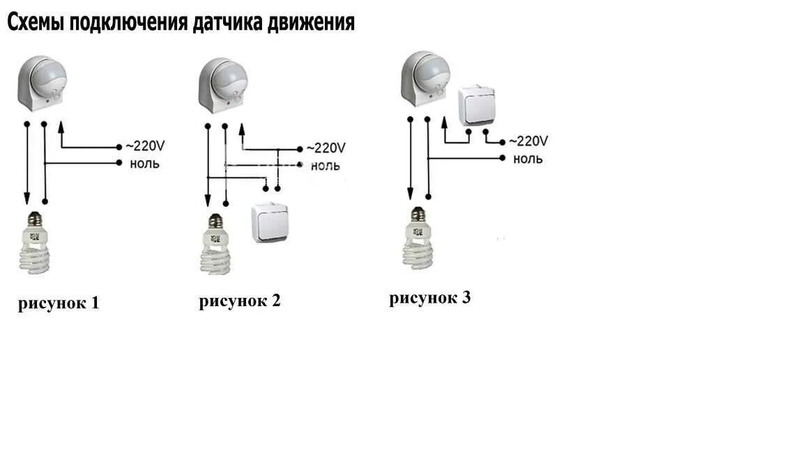 Как подключить и настроить датчик движения Лампа Электрика Дзен