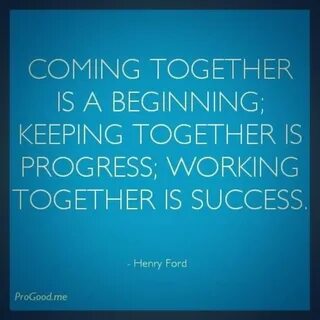Coming together