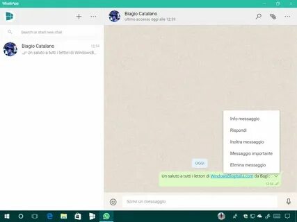 Последняя версия whatsapp для windows 10