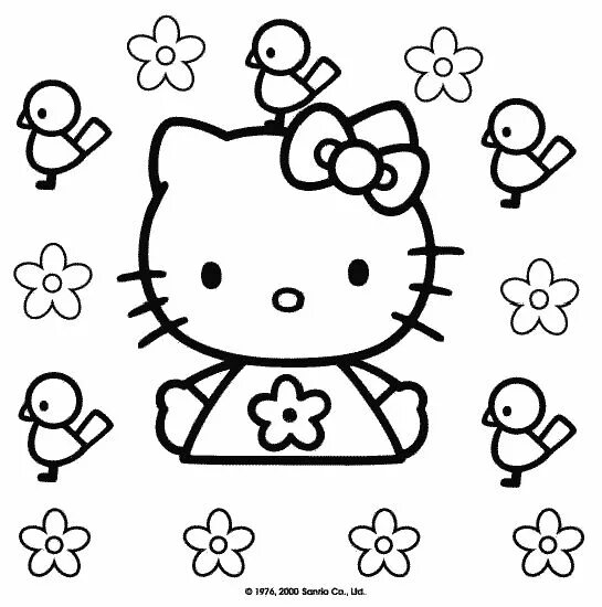 Раскраски для девочек китти распечатать бесплатно Pin by Katrina White on Drawing and journal inspiration Hello kitty colouring pa