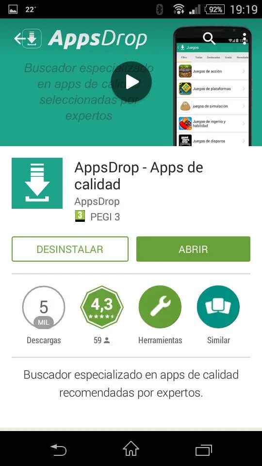 App dropping