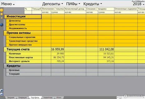 Программа для учета денежных средств