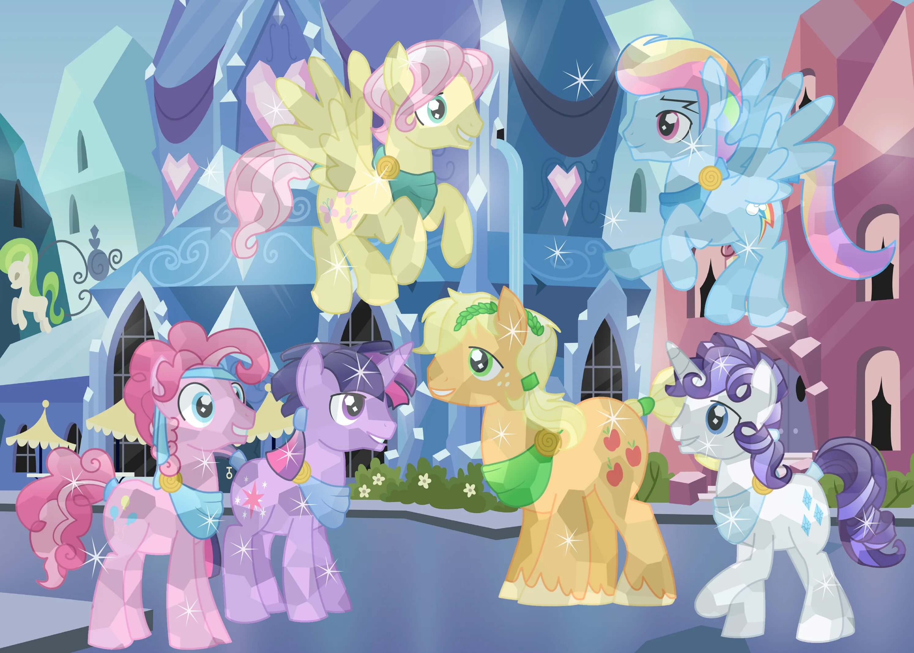 My little pony кристаллы. My little Pony Кристальная Империя. Кристальные пони МЛП. My little Pony the Crystal Empire.