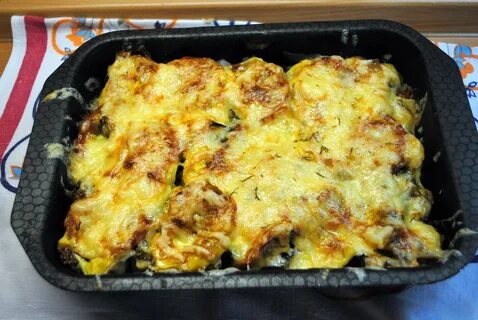 Овощи запеченные в сметане с сыром