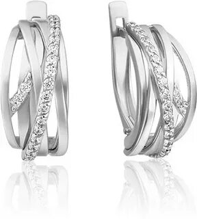 Серьги из белого золота 585 пробы