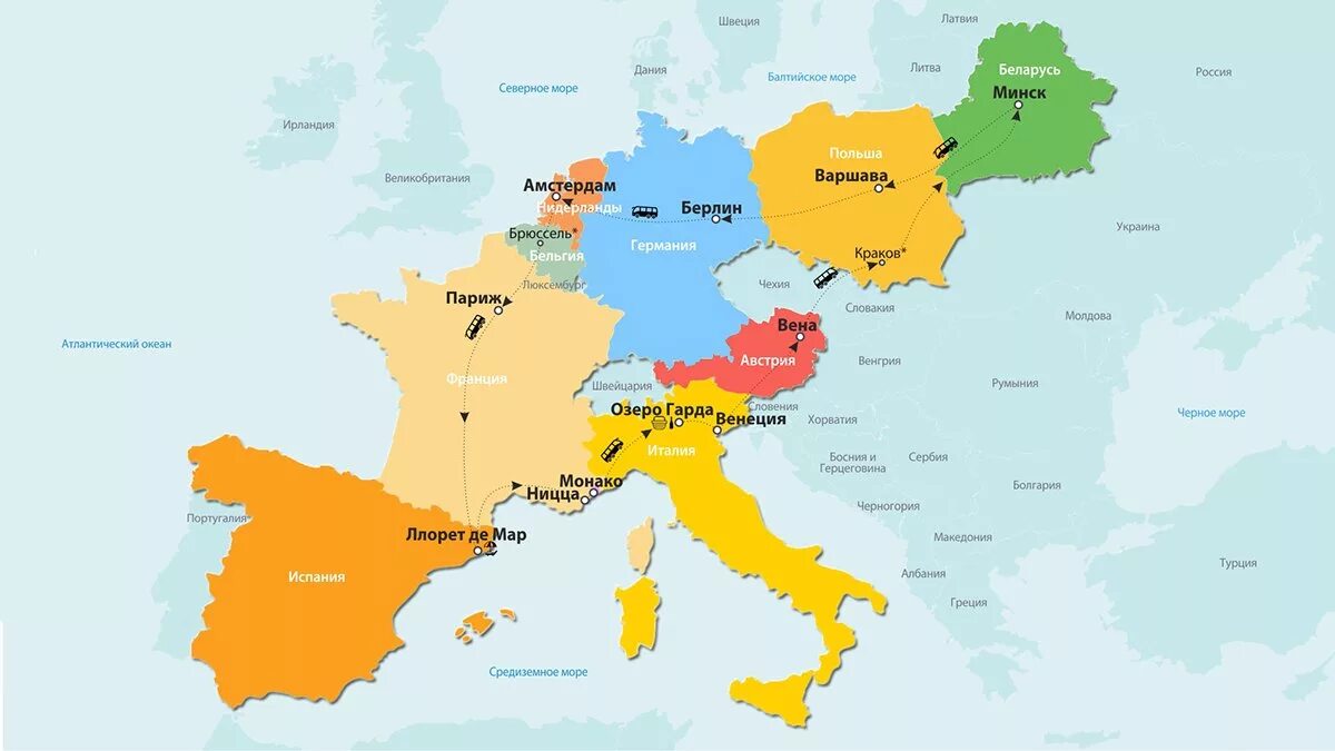 Европейские страны с морем. Франция Германия Испания и Италия на карте. Граница Франции и Италии на карте. Контурная карта Германия Швеция Италия Франция Испания Норвегия.
