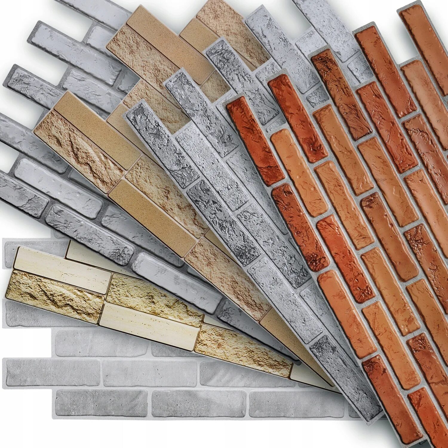 листовые панели пвх регул. панель пвх кварцит белый 980х500 мм. панель пвх кирпич орго 347. 3 мм 962х499 мм кирпич серый 0. панель пвх кирпич облицовочный бежевый 980х490мм/грейс.