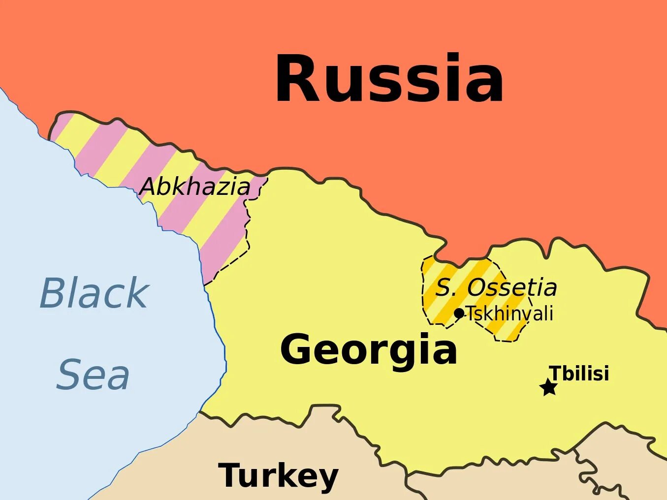 Абхазия россия или нет 2023. Карта Грузии и Абхазии и Южной Осетии. Абхазия и Южная Осетия на карте России. Карта Грузии с Абхазией и Осетией.