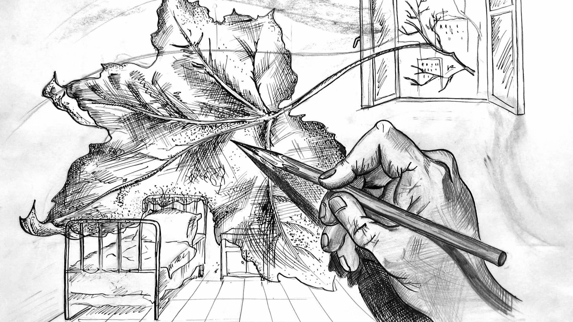 Последние рисунки. Последний лист о Генри иллюстрации. Осенний пейзаж карандашом. Рисунок осень карандашом. Осенний рисунок карандашом.