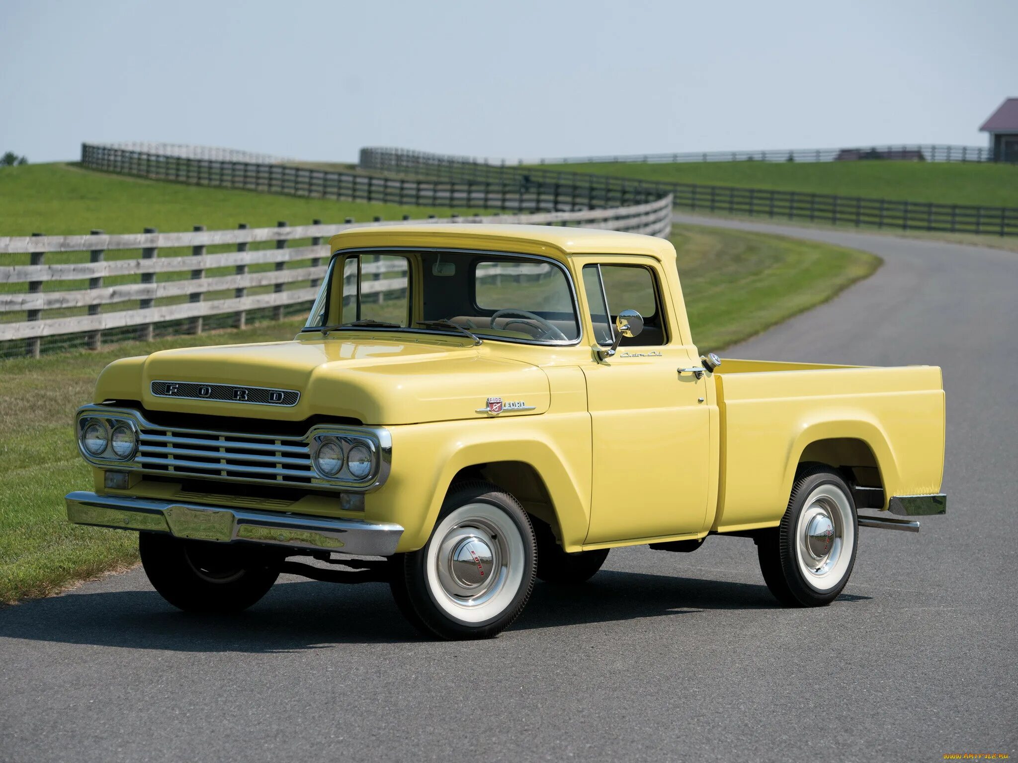 Желтый пикап. Ford f 100 Pickup. Ford f100 1959. Ford Pickup 1959. Ford f 1959.