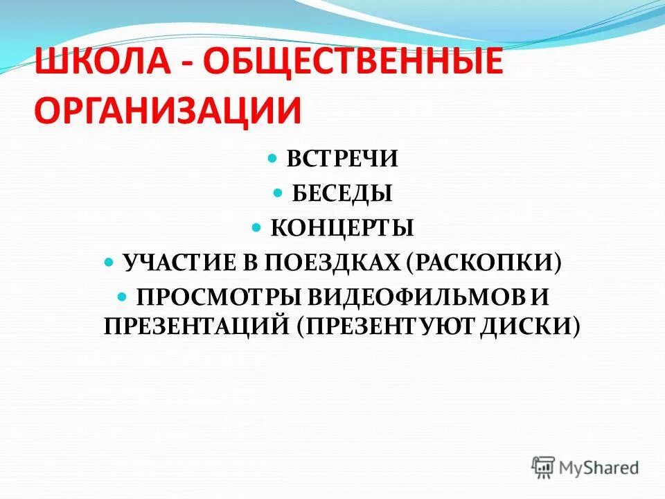 Общественная организация встреча. Презентовать и презентировать.