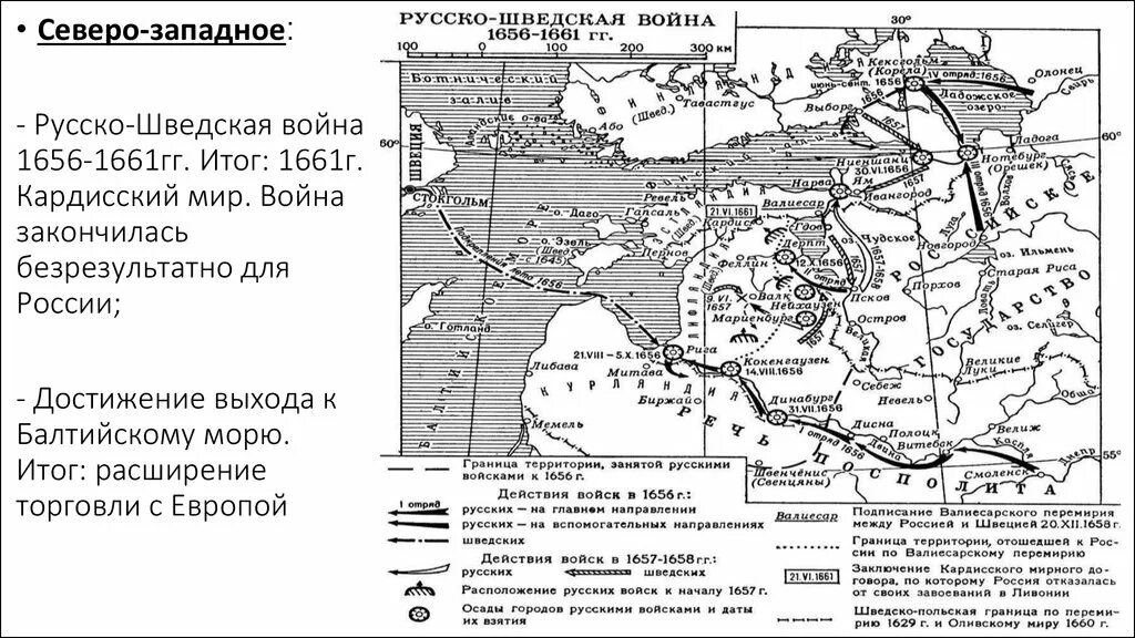 Борьба со швецией 7 класс история россии. Кардисский мир со Швецией 1661.