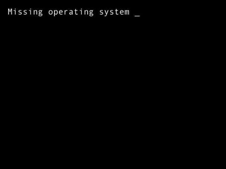 Missing operating system при загрузке компьютера