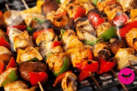 Шашлык мясо овощи