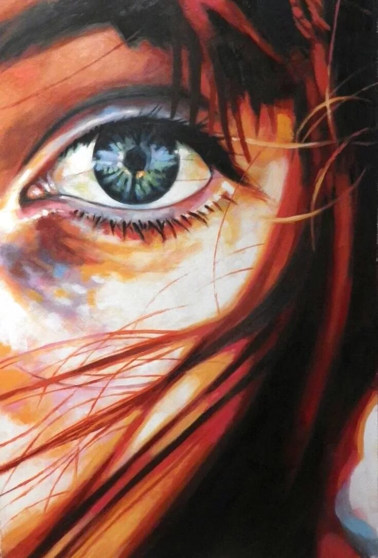 Thomas Saliot. Глаза в живописи. Глаз маслом.