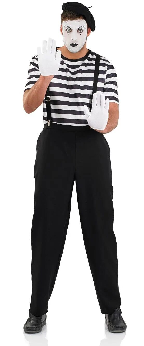 Mime cosplay. Клоун с белым лицом. Костюмы черный для пантомимы. Мимы. Клоун в полосатой футболке.