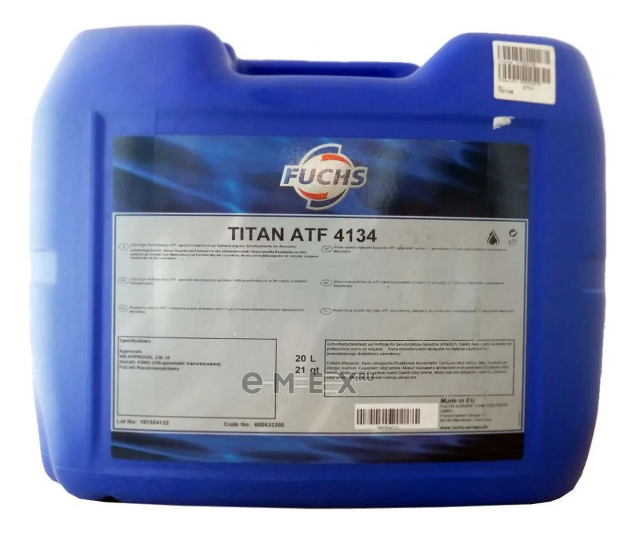 Atf 4134. Fuchs Titan ATF 4134 1 Л. Titan ATF 4134 артикул. Fuchs Titan ATF 4134 4 Л. Масло Fuchs Titan ATF-4134 20л.