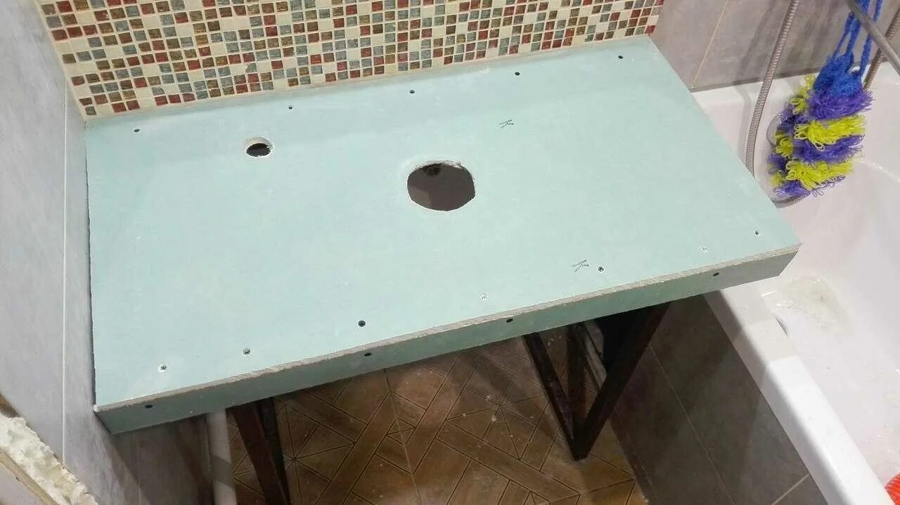 Столешница в ванную из гипсокартона