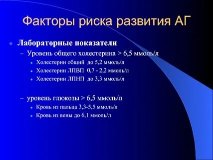 Холестерин риск