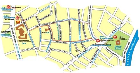 Старый арбат на карте