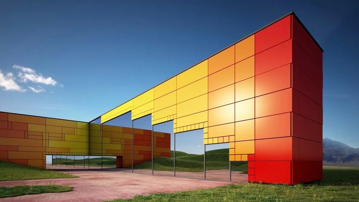 Линеарные панели промышленное здание. Фасад из композитных материалов. Фасад сэндвич. Композит сэндвич панелей. Торговый центр алюкобонд.