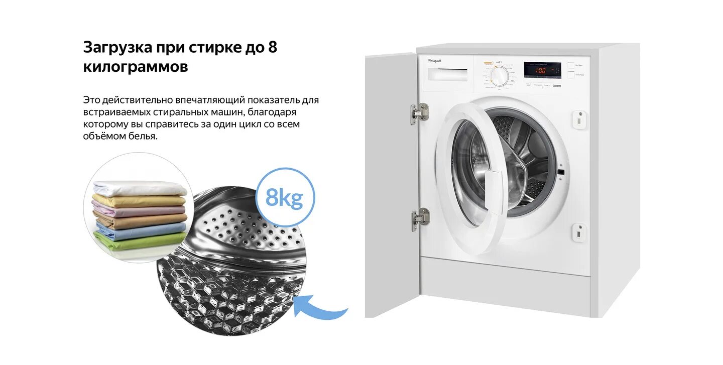 Сушильная машина Weissgauff WD 6148 D купить с доставкой в интернет-магазине Wei