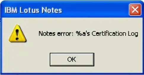 Error note. Error note