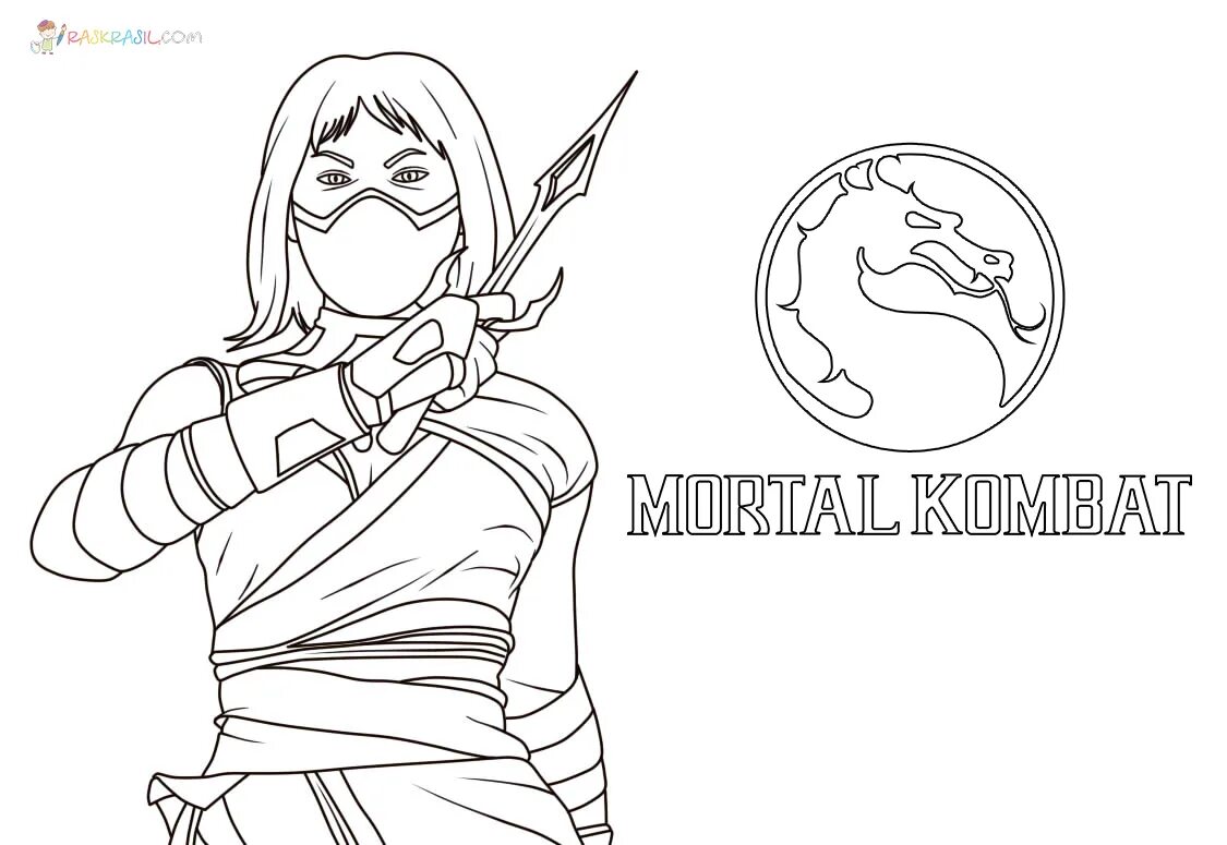 Мортал комбат раскраска для детей распечатать Scorpion Coloring Pages at GetDrawings Free download