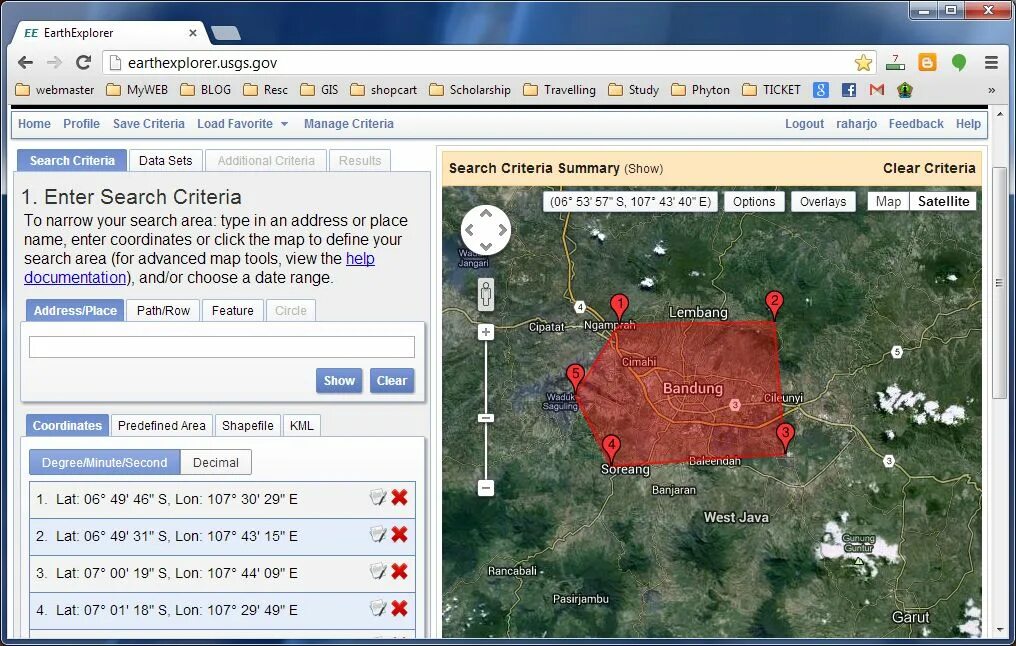 Area search. Usgs viewer. earthexplorer.usgs.gov. first enter the search criteria by.