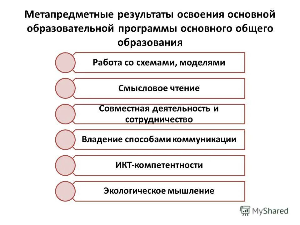 метапредметный результат освоения начального общего образования