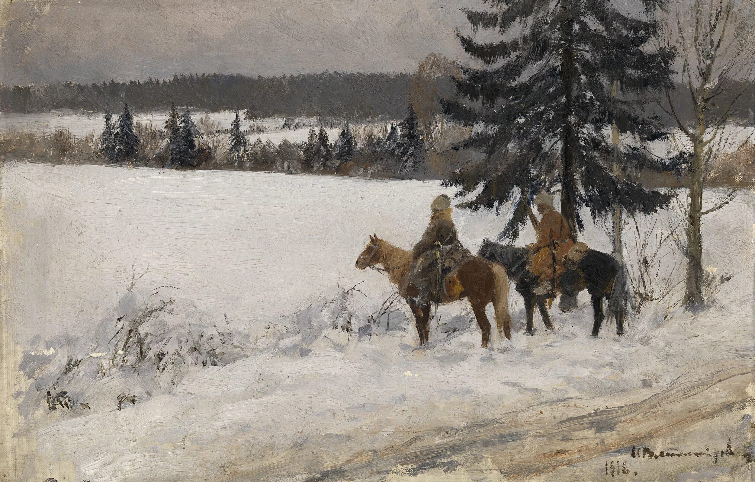 Восстановить картины русских художников. Иван Владимиров казаки. Иван Алексеевич Владимиров «казаки в походе». Иван Владимиров картины Сибирский казак. Сибирские казаки живопись.