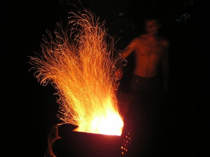 Man in the fire