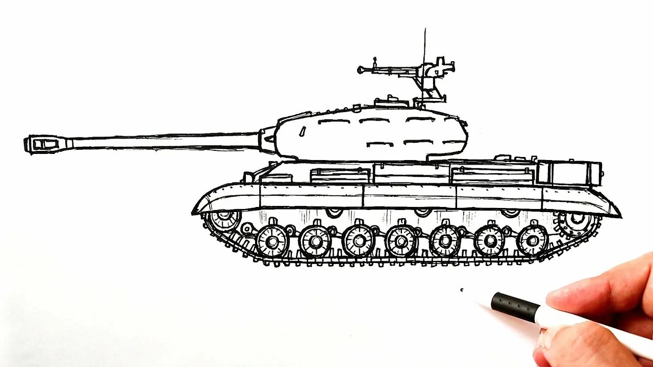 Как нарисовать т. Рисунки для срисовки танки. ИС 4 нарисовать. Танк ИС для срисовки. Ручка танк.