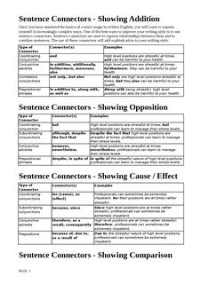 Connecting sentences