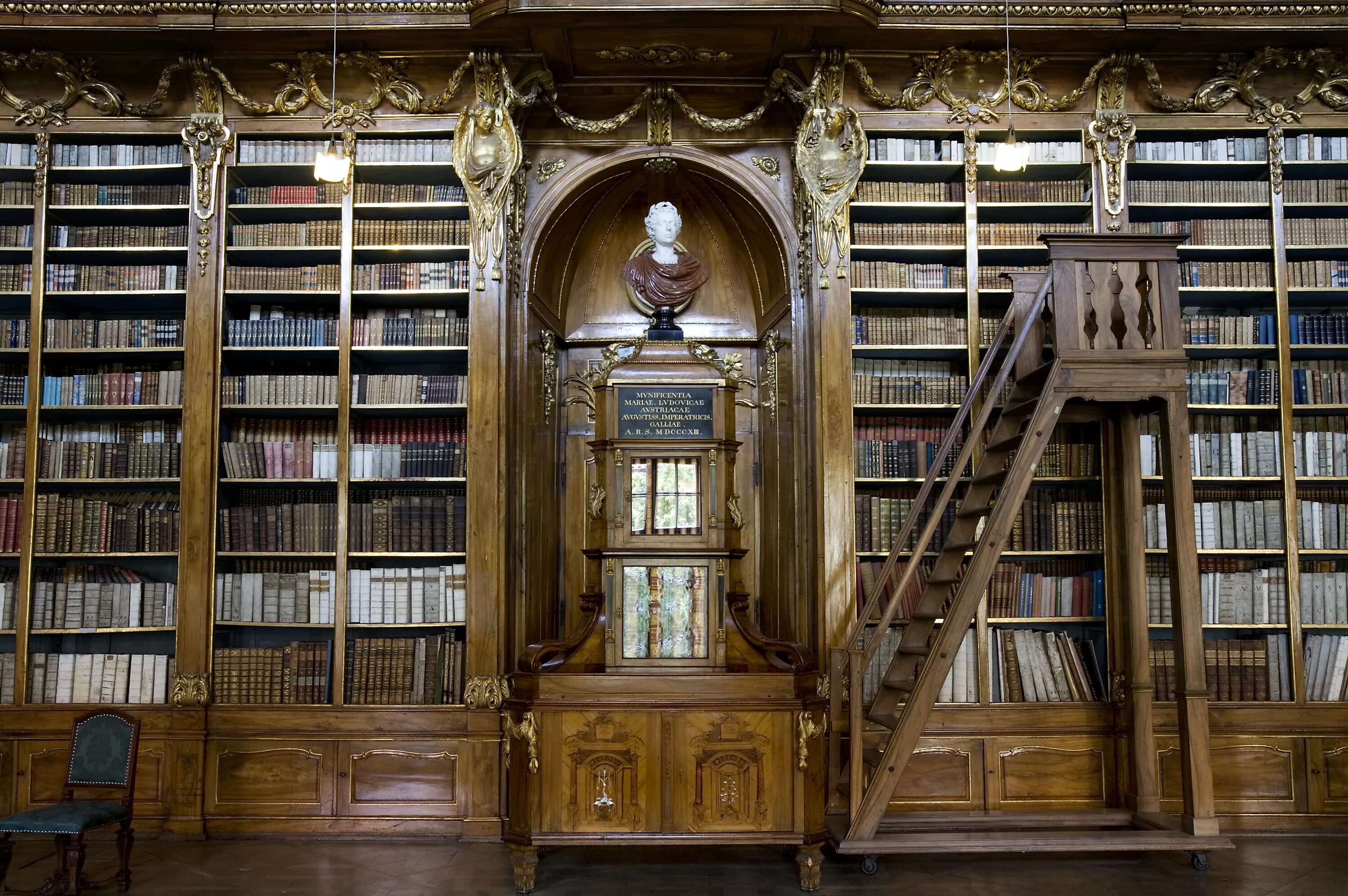 Library ru библиотека. Книжный шкаф. 1850–1851. Автор проекта: Бернардо де Бернардис. Красивая библиотека. Старинная библиотека.