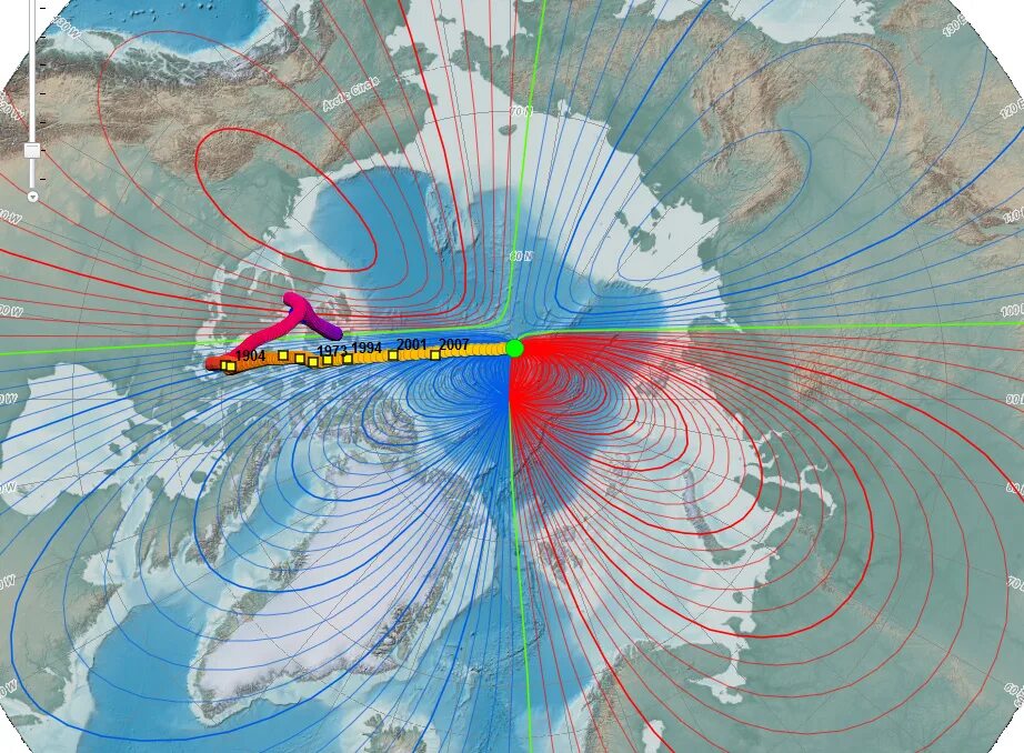 Северный магнитный полюс земли находится ответ. Движение Северного магнитного полюса земли. Магнитный полюс земли на карте. Движение Северного магнитного полюса земли 2021. Смещение Северного магнитного полюса земли на карте.