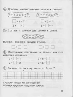 Составь математические записи к схемам 1