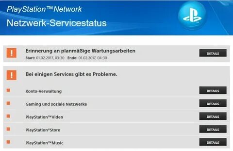 Playstation network status