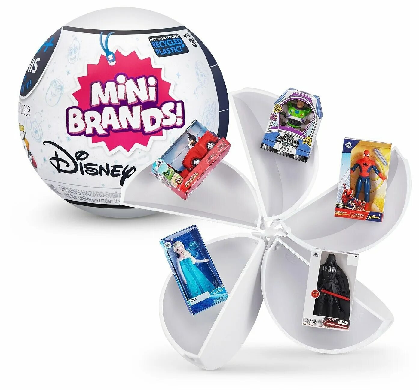 Игрушки 5 сюрпризов. Игрушка Zuru 5 MINIBRANDS Disney шар.