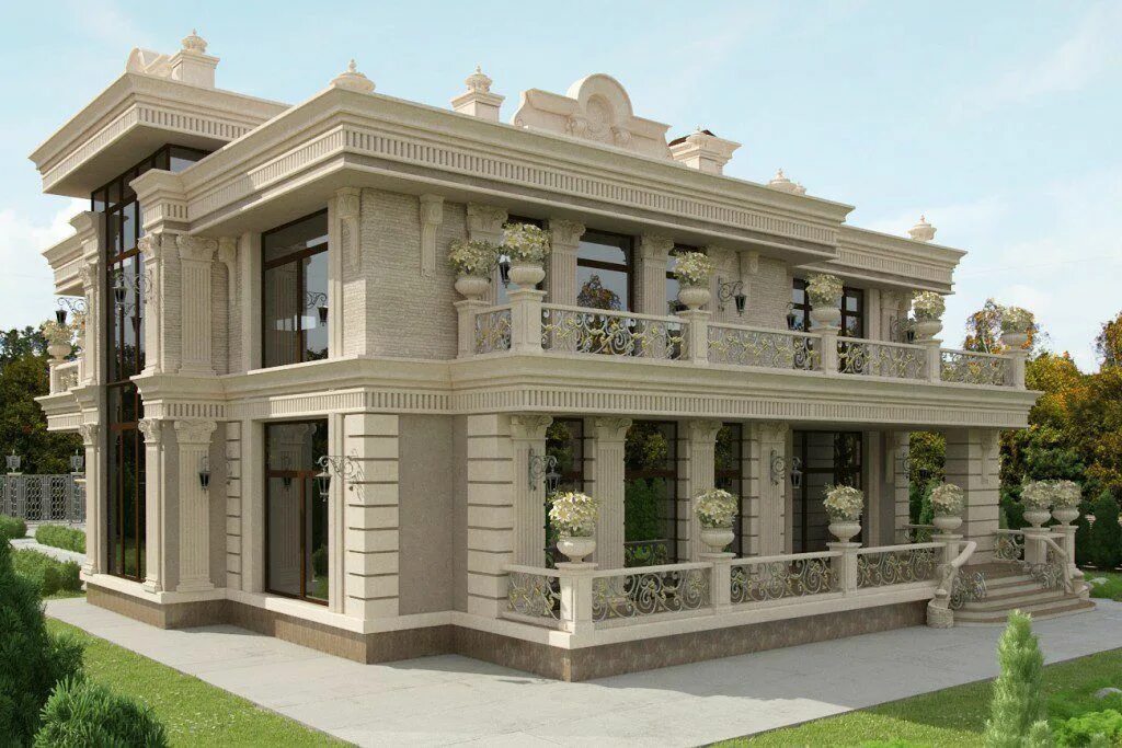 Architectural rendering of the classic home Classic house, Architecture, Classic