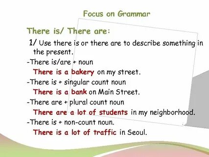 Use there s there are