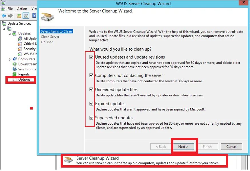 Server Cleanup Wizard. Update files. WSUS. Windows Server update services WSUS презентация. Wsus update