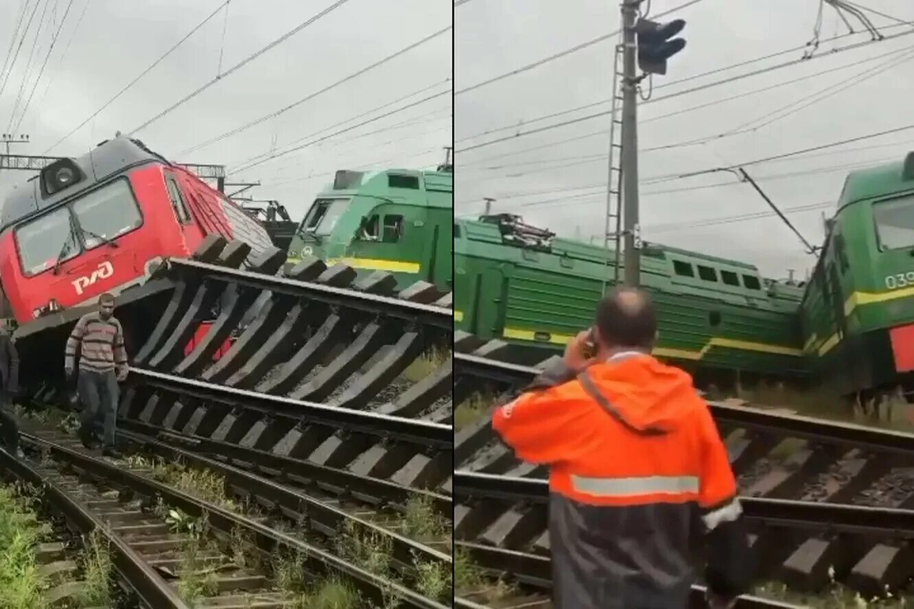 Авария на железной дороге. Аварии на железнодорожных путях.