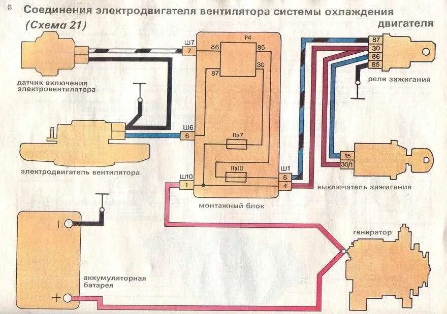 Почему сразу включается вентилятор. Схема вентилятора охлаждения ВАЗ 2107. Схема включения вентилятора 2105. Схема подключения вентилятора охлаждения 2107. Схема включения вентилятора охлаждения ВАЗ 2105 инжектор.