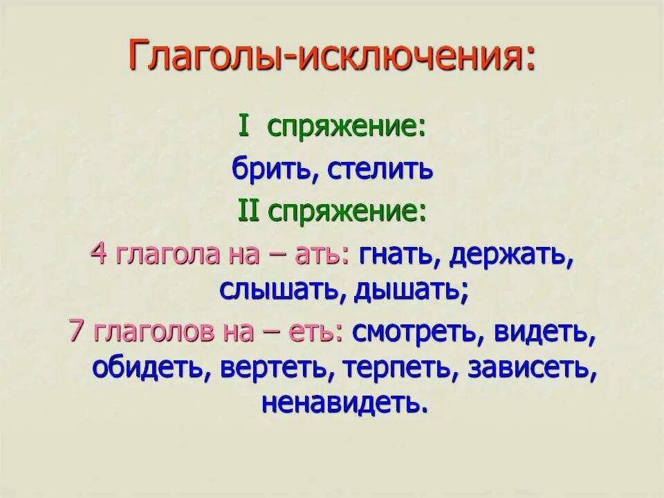 Стихотворение исключения 2 спряжения. Спряжение глаголов исключения 1 и 2 спряжения. Глаголы 1 и 2 спряжения глаголы исключения. Слова исключения 1 и 2 спряжения. Слова исключения 2 спряжения глаголов.