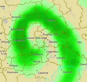 Карта осадков владимирской