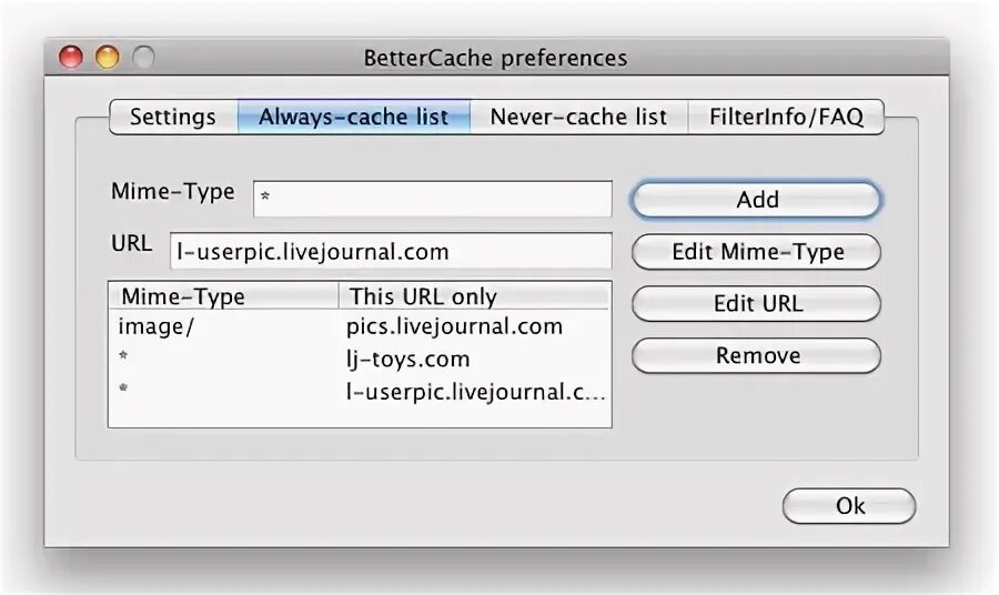List cache