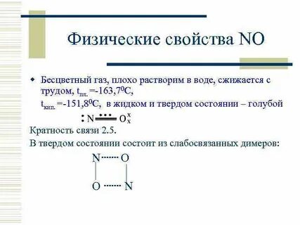Образование бесцветного газа